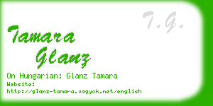 tamara glanz business card